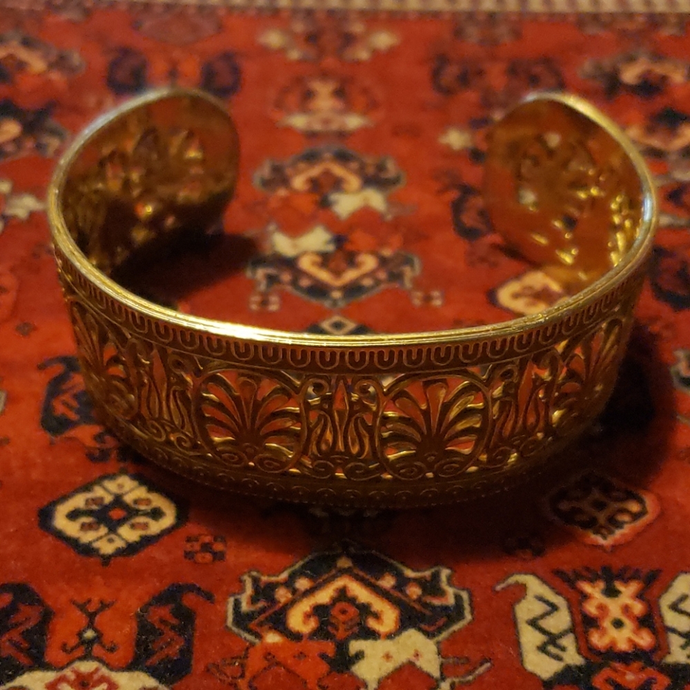 Gold cuff bracelet